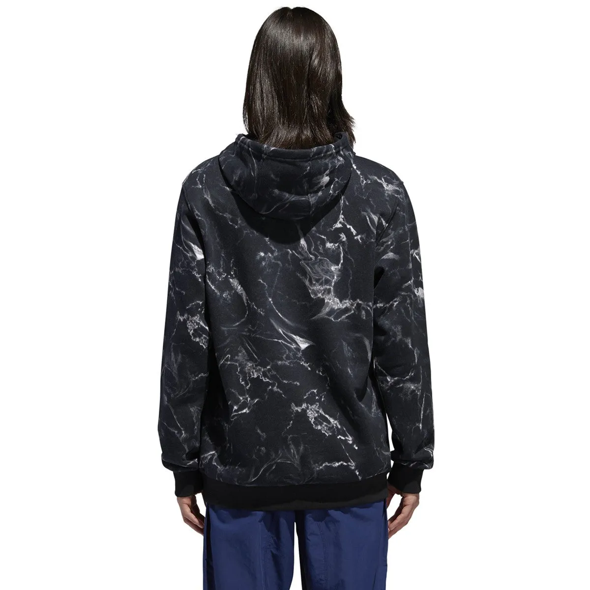 Adidas Men's Other Sports Marble Print Hoodie Black/White