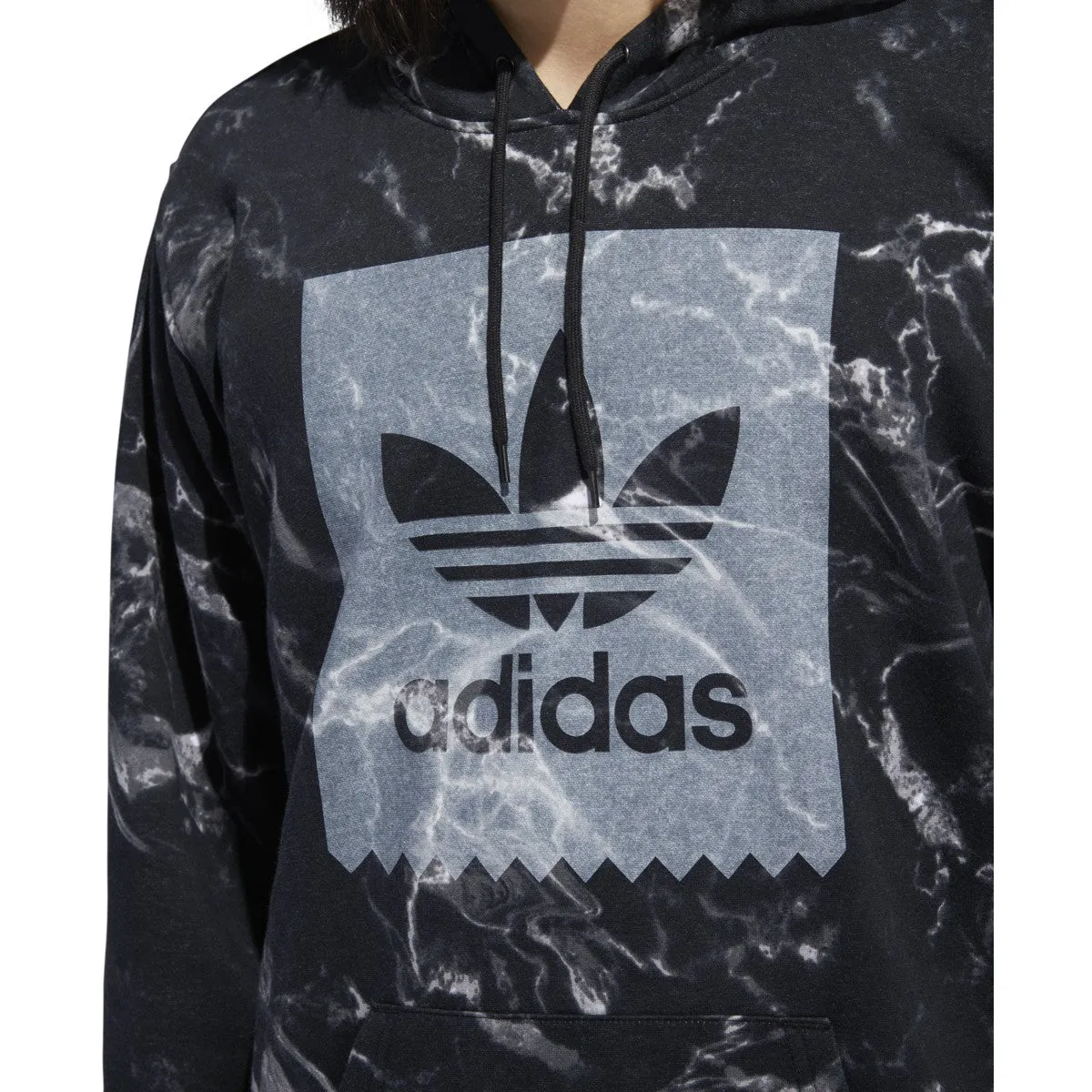 Adidas Men's Other Sports Marble Print Hoodie Black/White