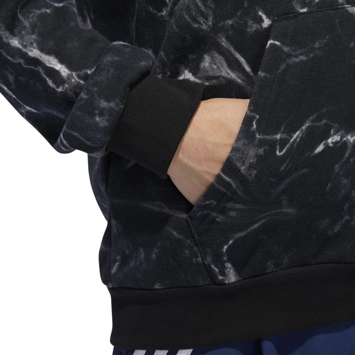 Adidas Men's Other Sports Marble Print Hoodie Black/White