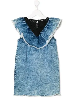 Andorine Ruffle Denim Dress