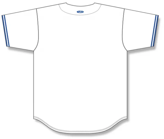 Athletic Knit (AK) BA5500Y-TOR569 Toronto Blue Jays White Youth Full Button Baseball Jersey