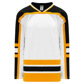 Athletic Knit (AK) H550BKA-BOS301BK Pro Series - Adult Knitted Boston Bruins White Hockey Jersey
