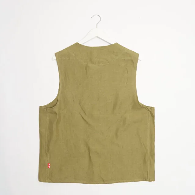 Bainewright 2 Moss Linen Vest