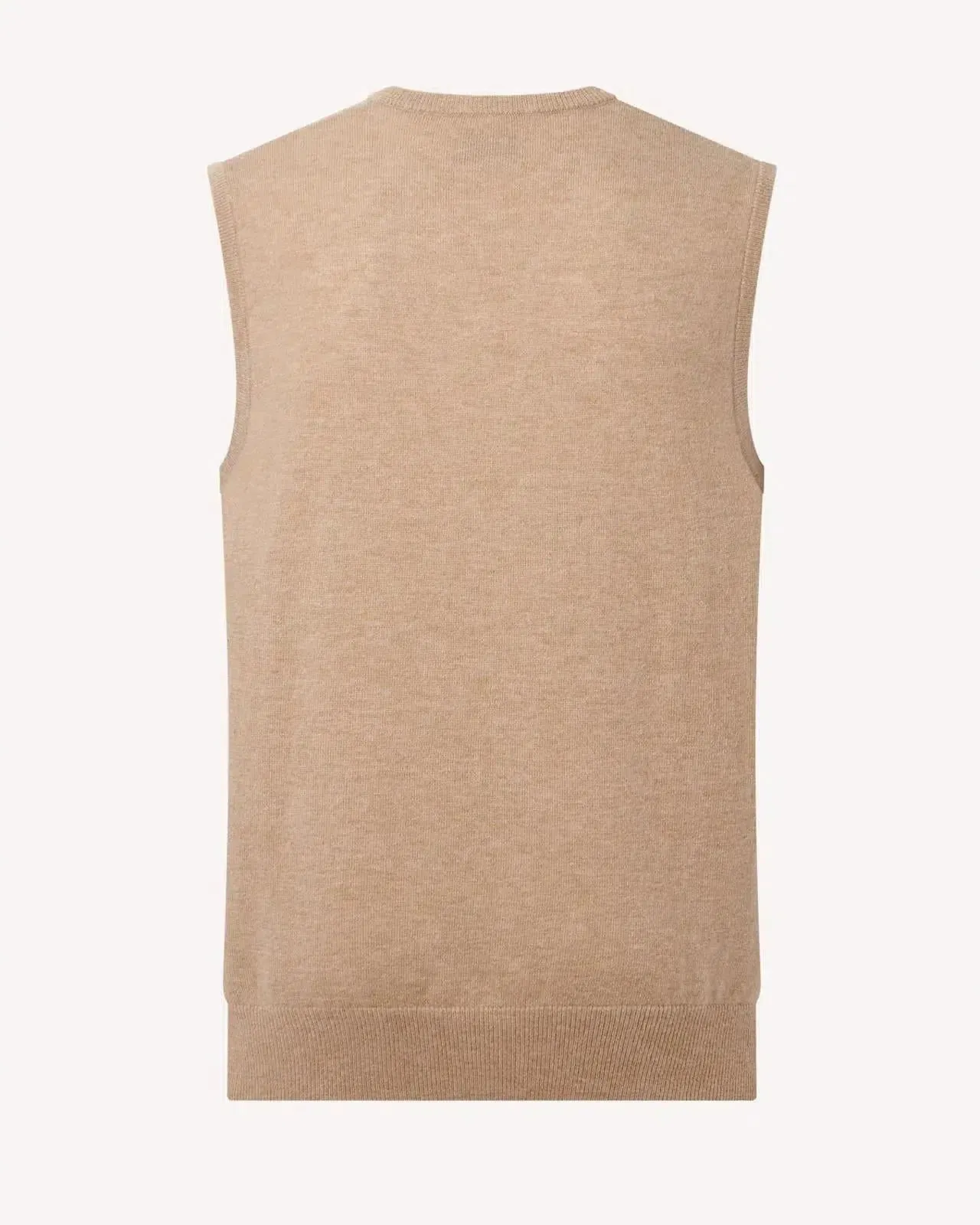 BERNARD WEATHERILL V-neck 1/4 Zip Vest Gilet Camel