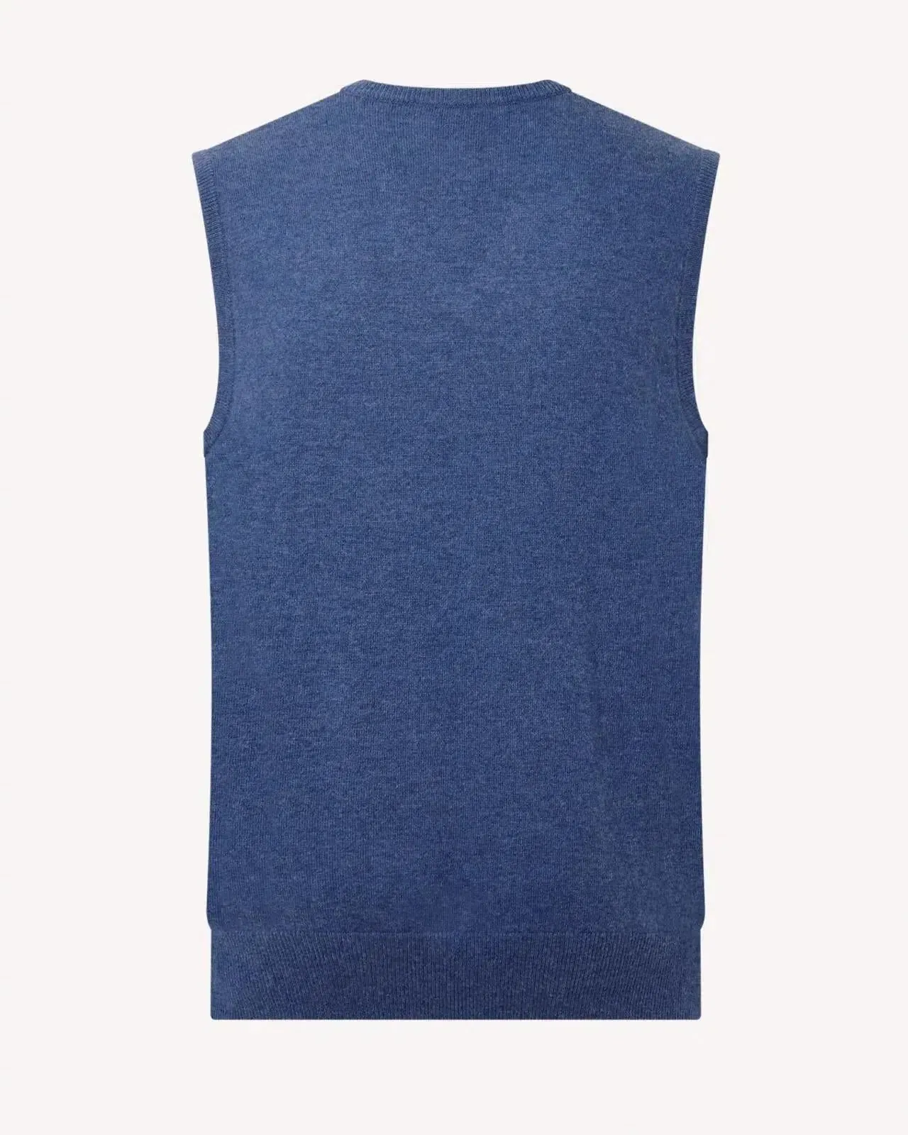 BERNARD WEATHERILL V-neck 1/4 Zip Vest Gilet Channel Isle Blue