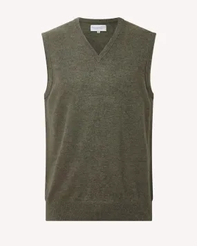 BERNARD WEATHERILL V-neck 1/4 Zip Vest Gilet Country Estate Green