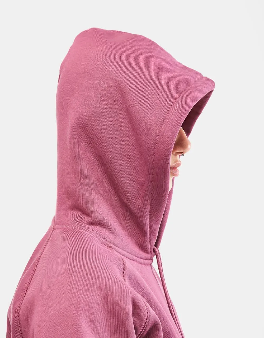 Carhartt WIP Hooded Chase Sweatshirt - Dusty Fuchsia/Gold