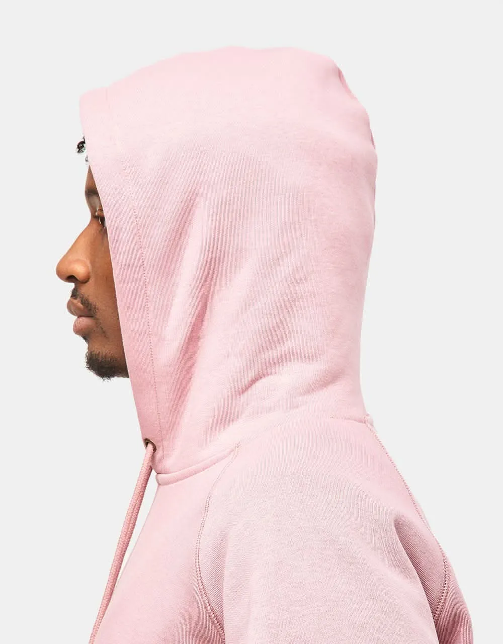 Carhartt WIP Hooded Chase Sweatshirt - Glassy Pink/Gold