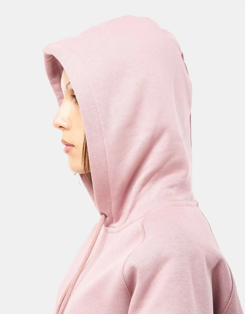 Carhartt WIP Hooded Chase Sweatshirt - Glassy Pink/Gold