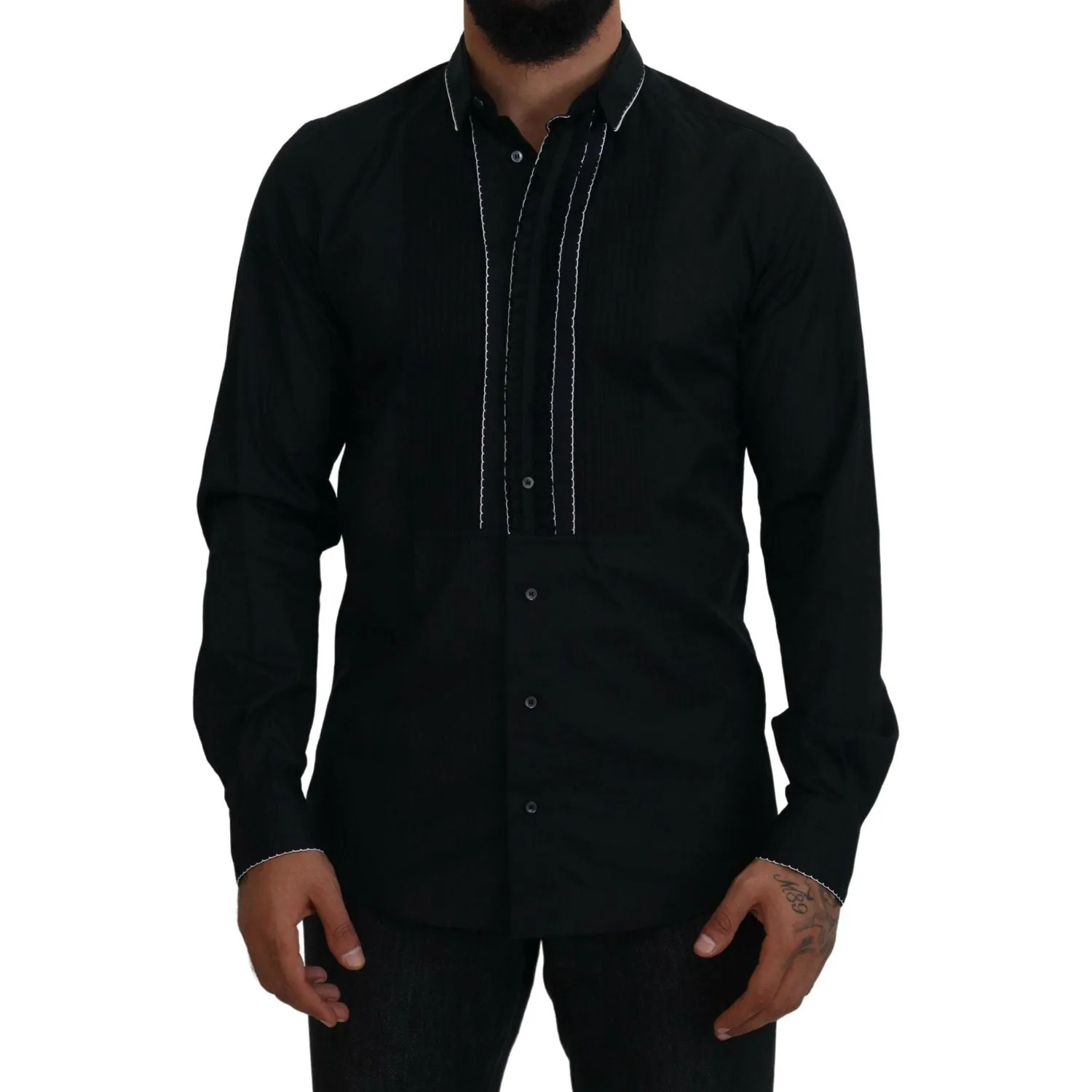 Dolce & Gabbana Elegant Slim Fit Tuxedo Dress Shirt