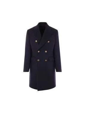 Double-Breasted Wool Cashmere Coat