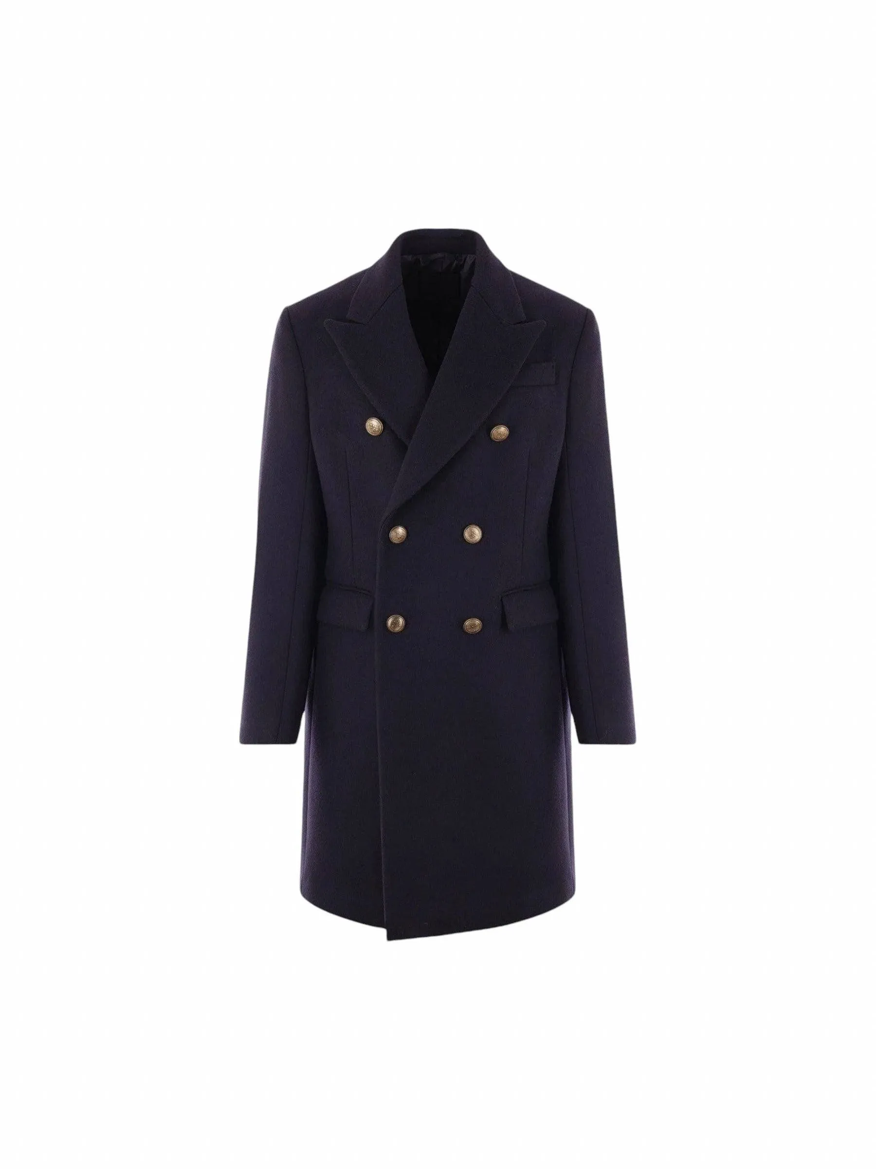 Double-Breasted Wool Cashmere Coat
