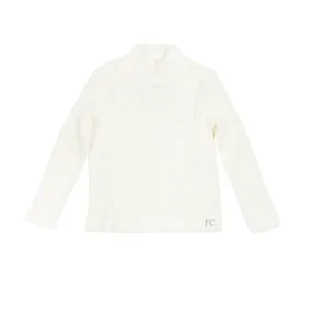 Ecru ribbed turtleneck by Be For All