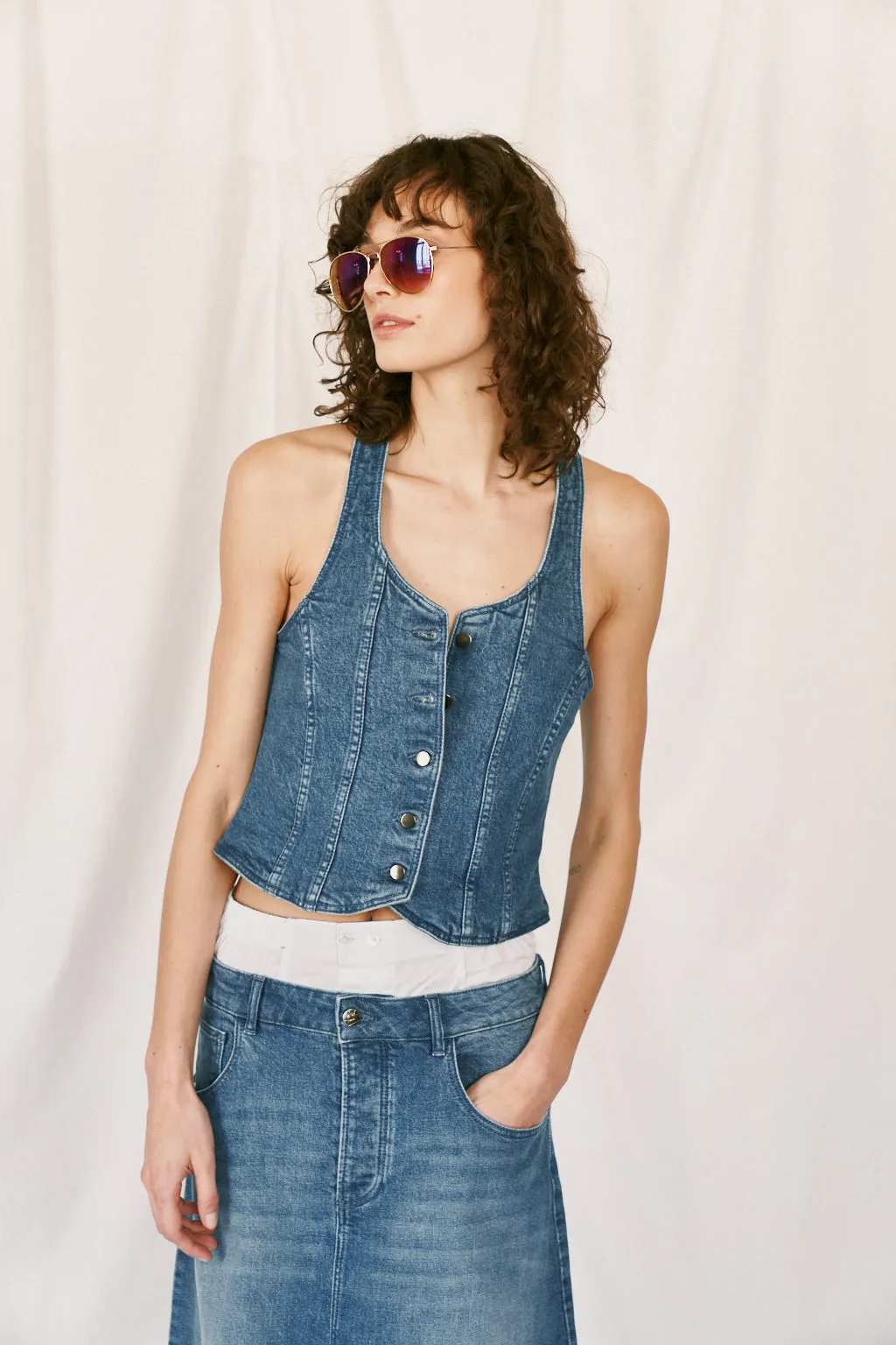 Gilet en jean DELAITRE
