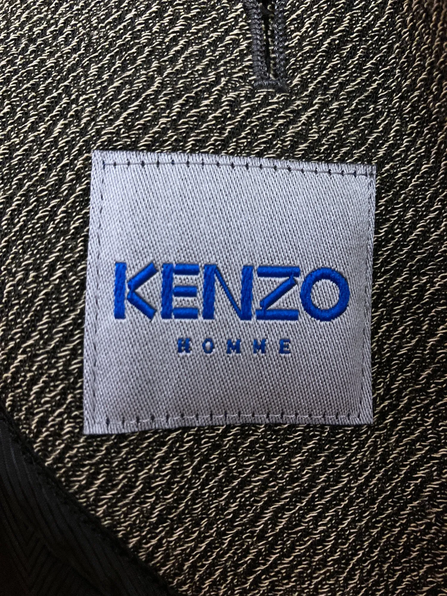 Kenzo Homme 1990s textured grey wool nylon mackintosh coat - mens 3 L M