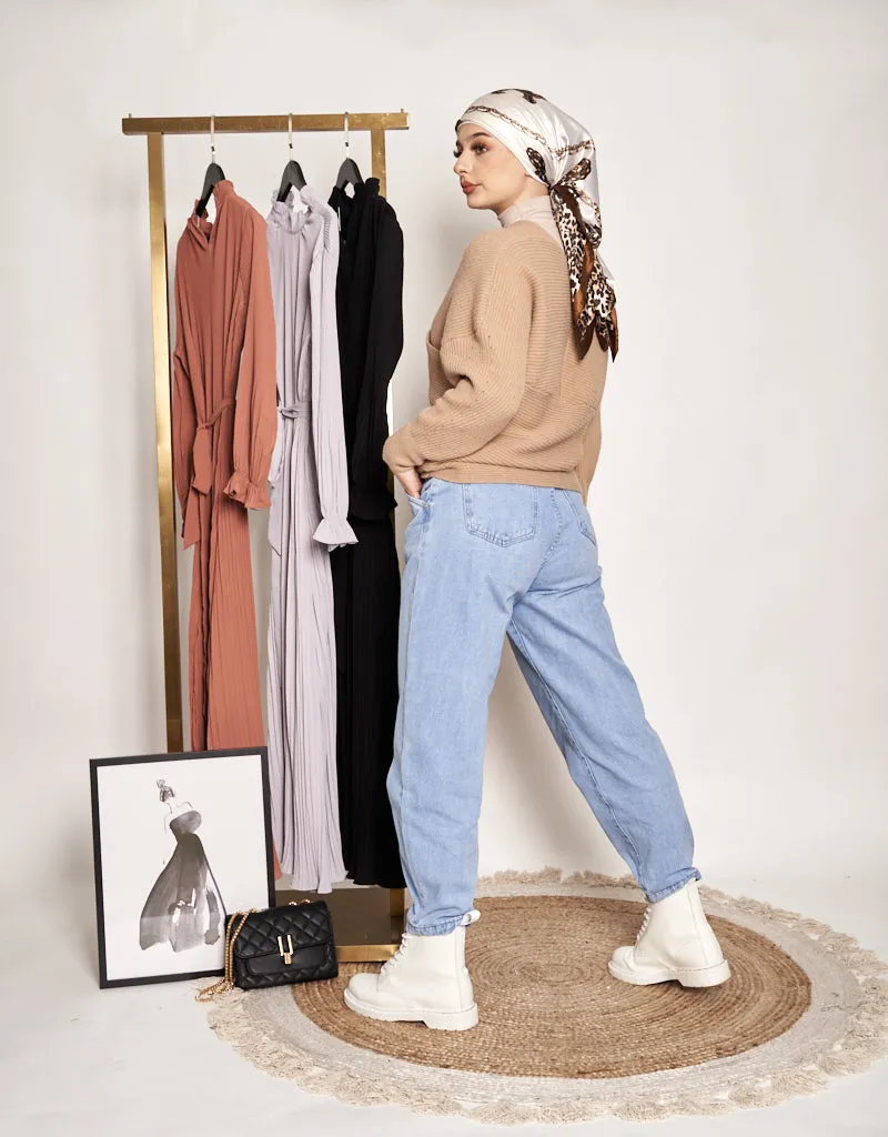 Knitted Crossover Blouse