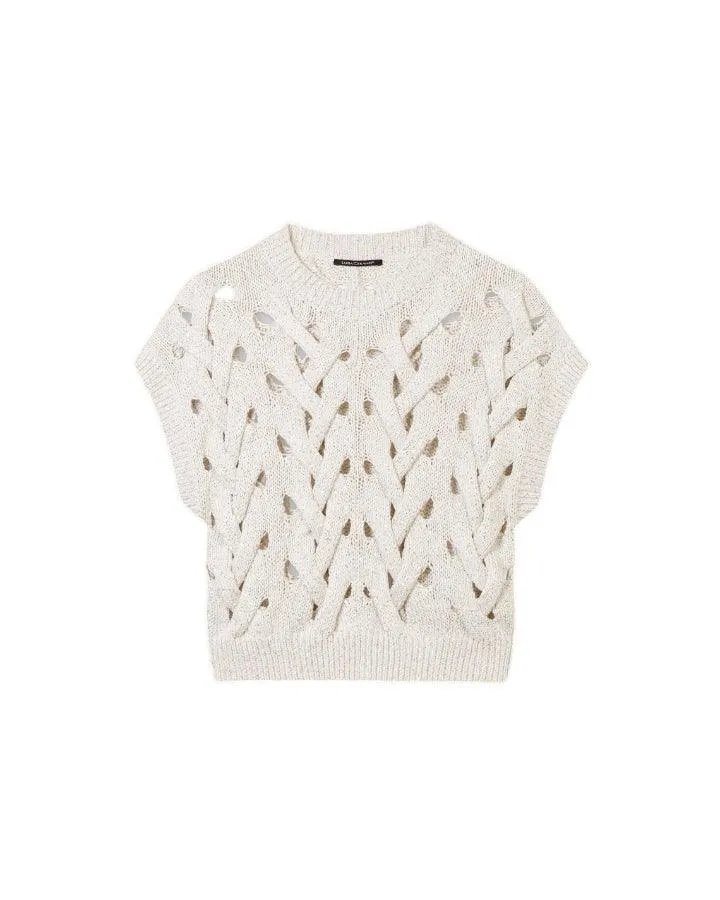 Luisa Cerano Cable Design Tank Top