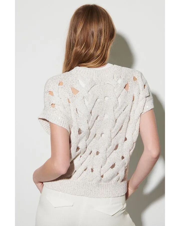 Luisa Cerano Cable Design Tank Top