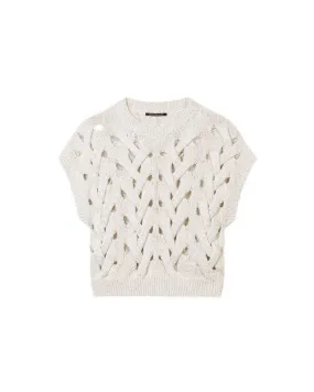 Luisa Cerano Cable Design Tank Top