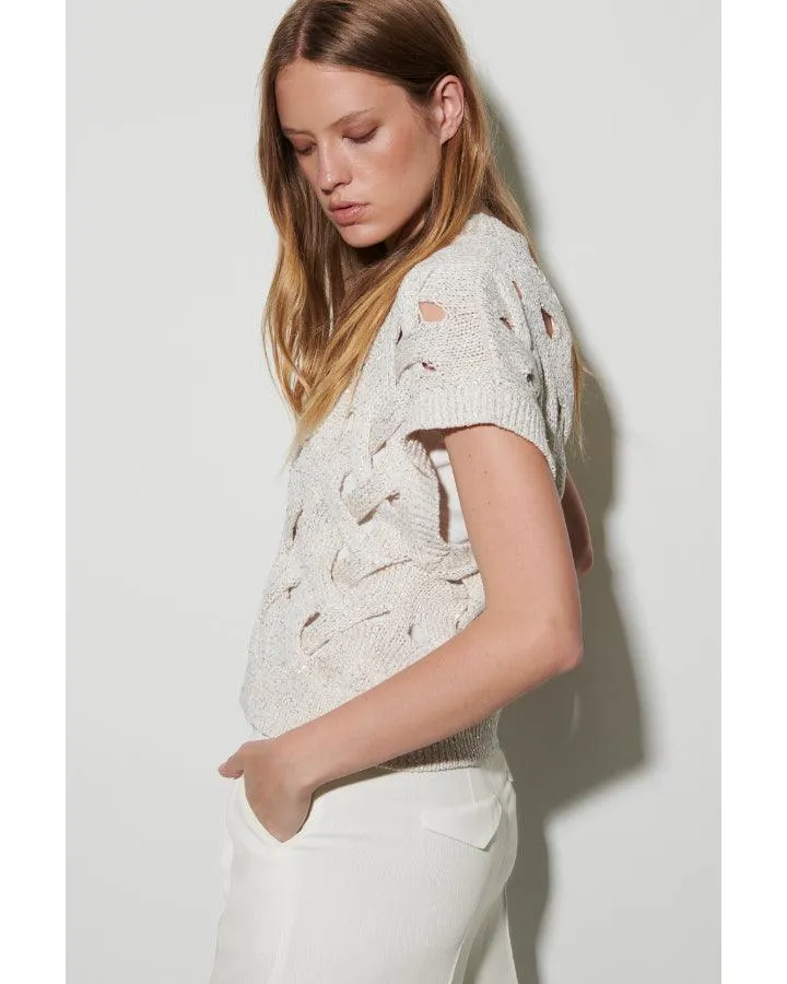 Luisa Cerano Cable Design Tank Top