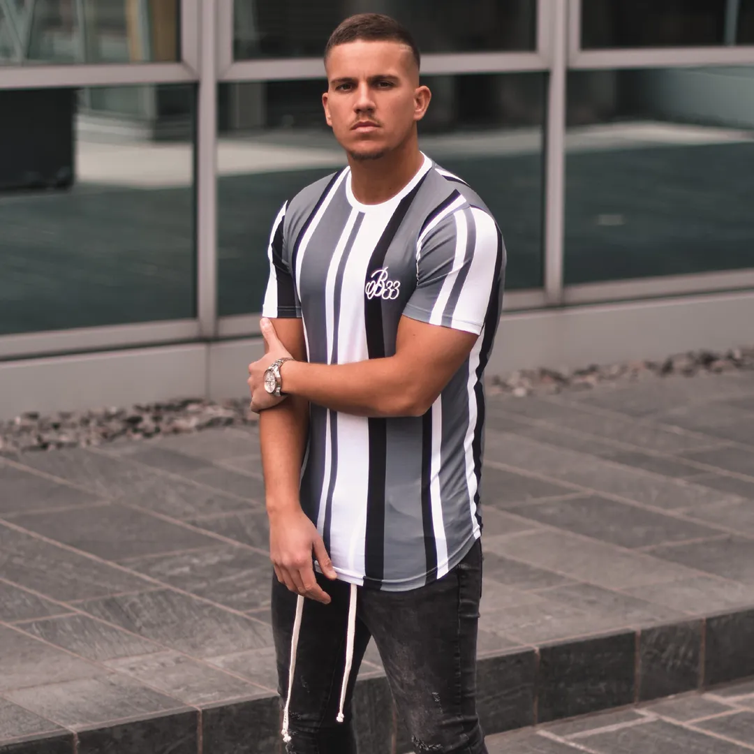 Mahlon Tee - Grey/Black/White