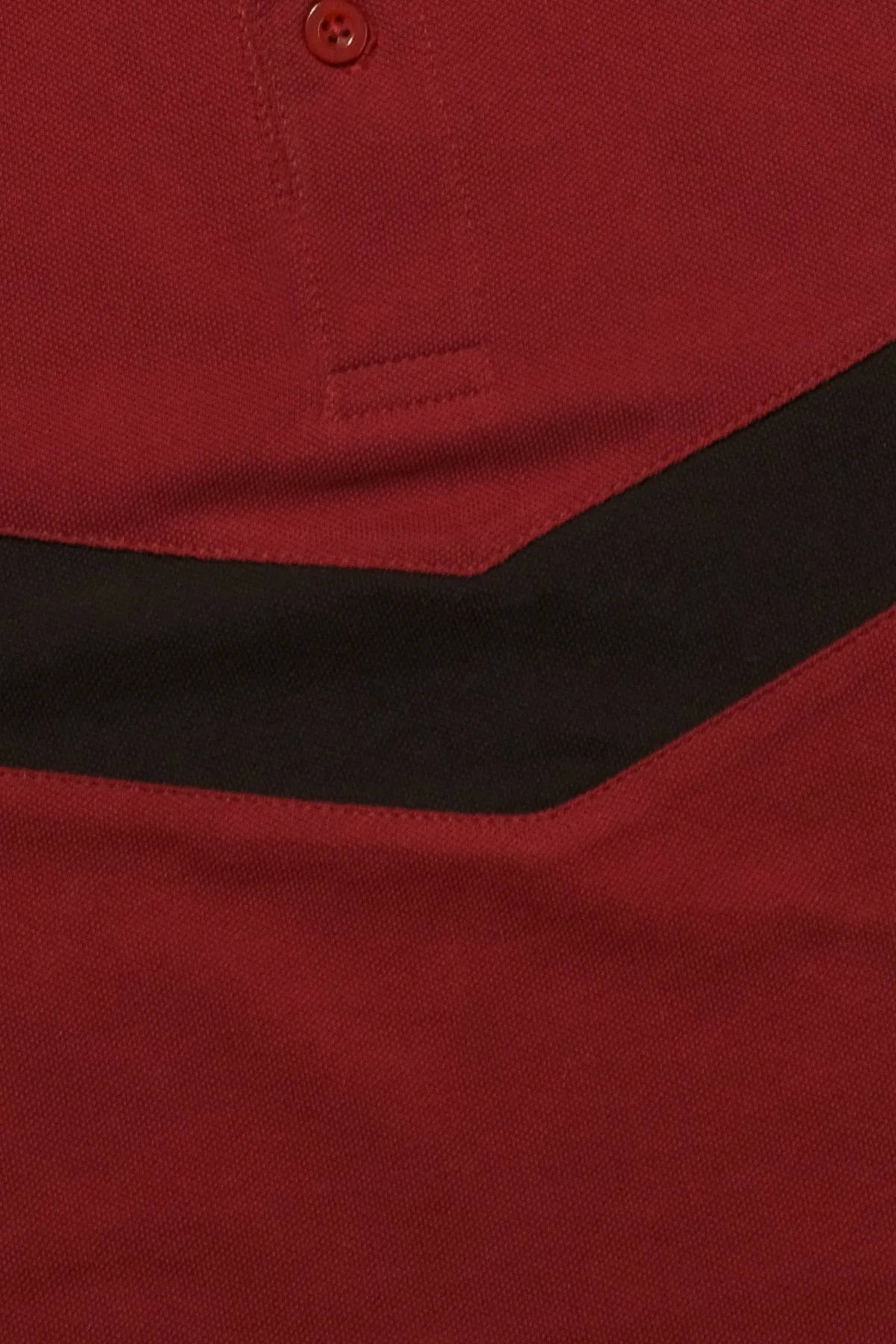 Maroon Chest Stripe Polo (Plus Size) - S20 - MP0048P