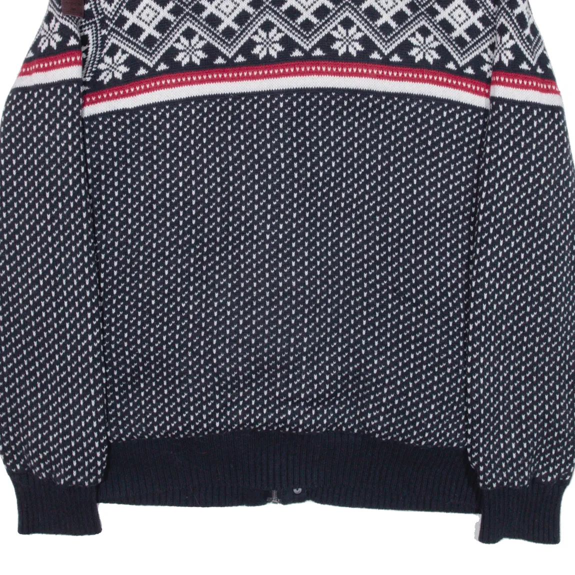 MCGREGOR Quilted Lined Festive Knit Coat Blue Fair Isle Mens 2XL