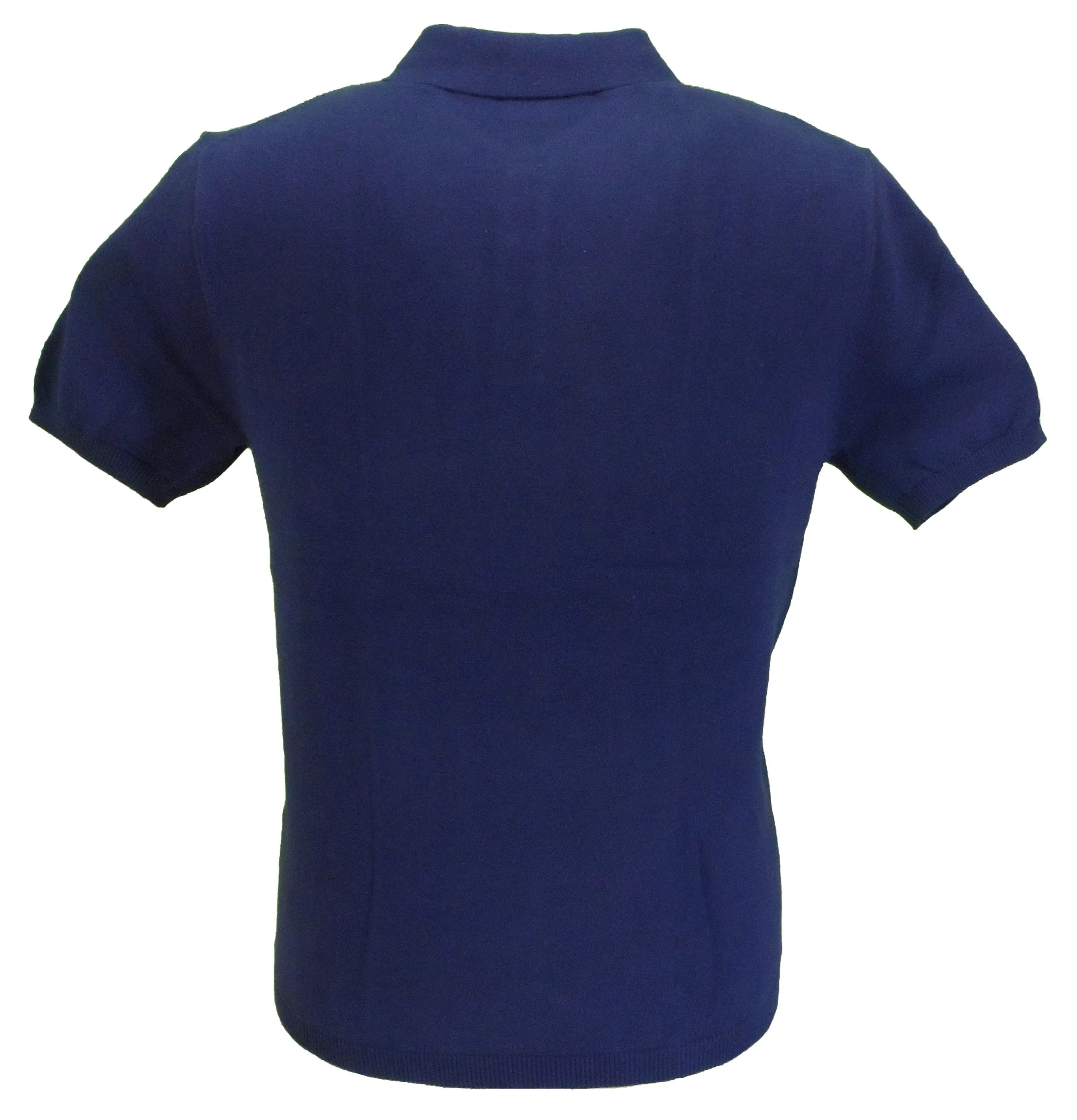 Merc Luna Navy Knitted Vintage Mod Polo Shirts