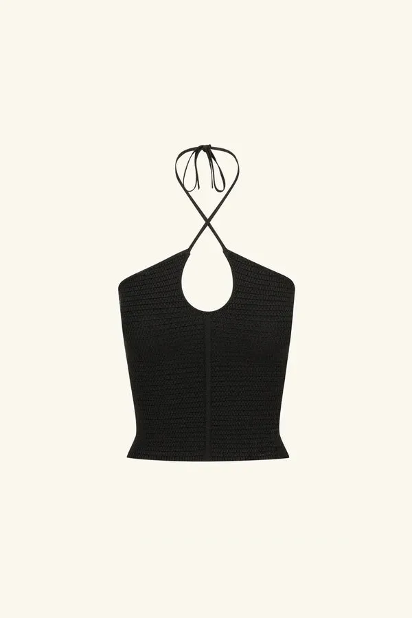 SHONA JOY - Eve Cross Front Top - Black