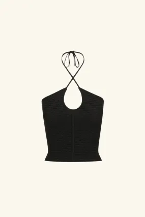 SHONA JOY - Eve Cross Front Top - Black