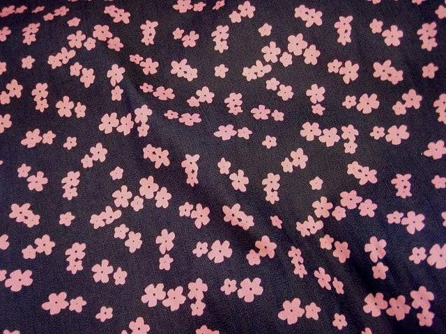 Small Daisy - Printed Stretch Denim