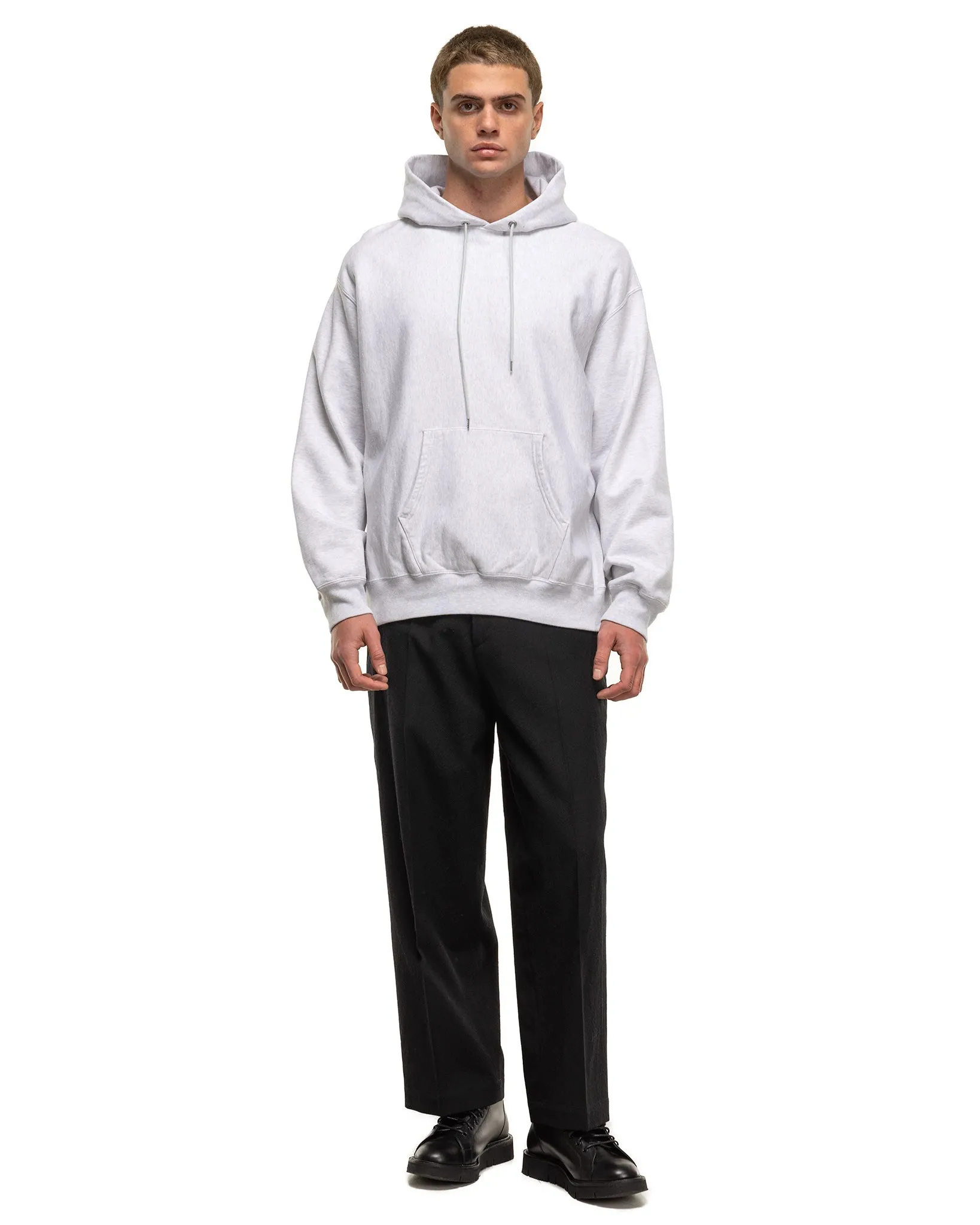 Soft & Hard Sweat Hoodie P/O Big Heather White