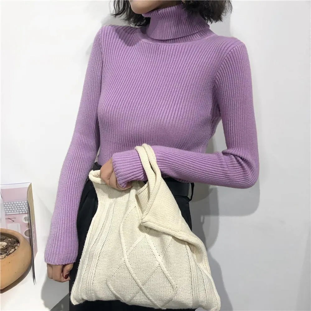 Thick and Soft Turtle Neck Long Sleeve Sweater